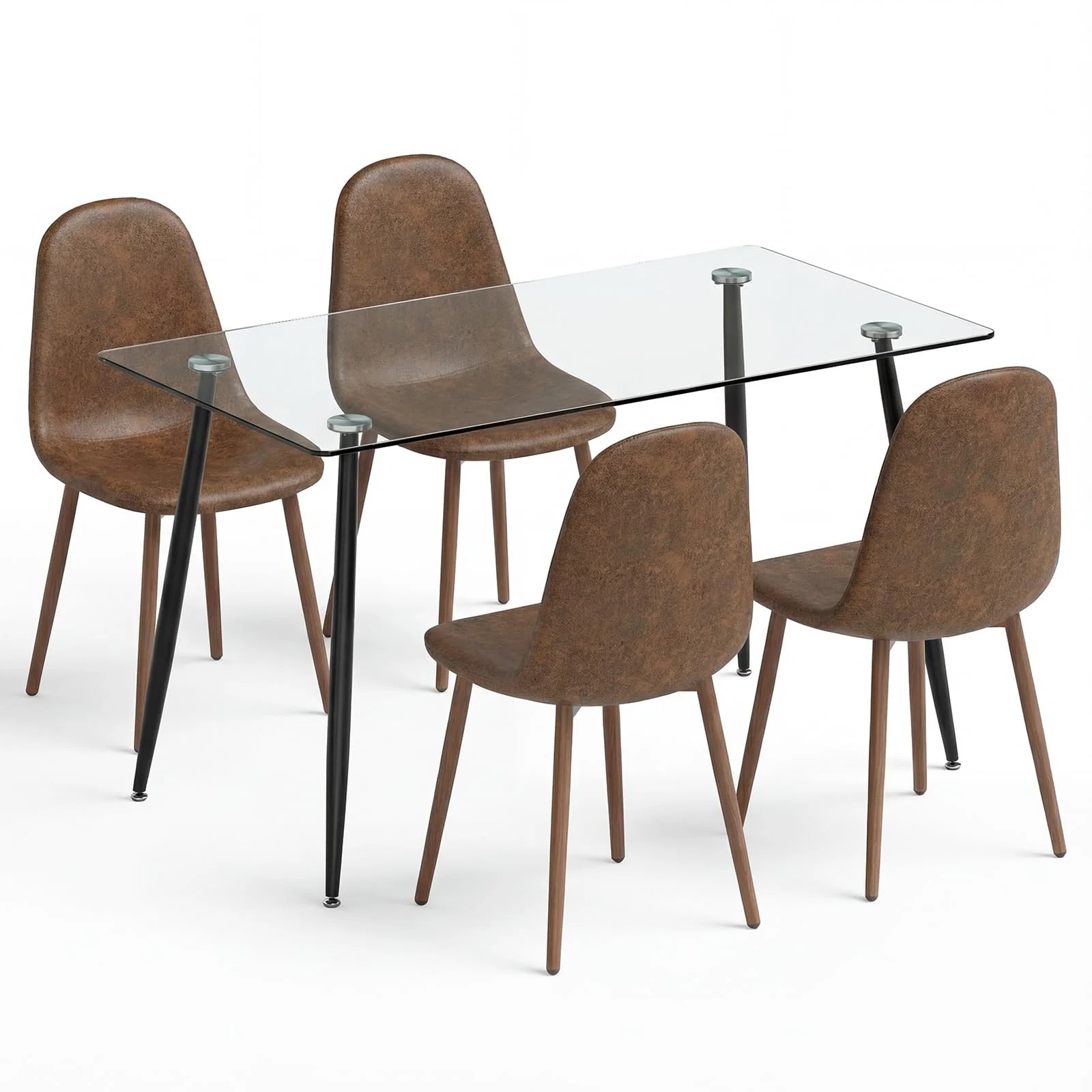 Tangkula Modern Kitchen Table and Chairs for 4